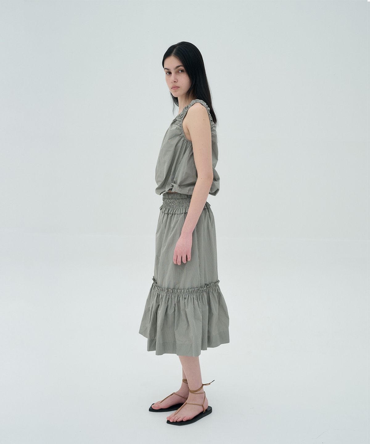 정감 스튜디오(JEONGGAM STUDIOS) Check Sleeveless_2 color