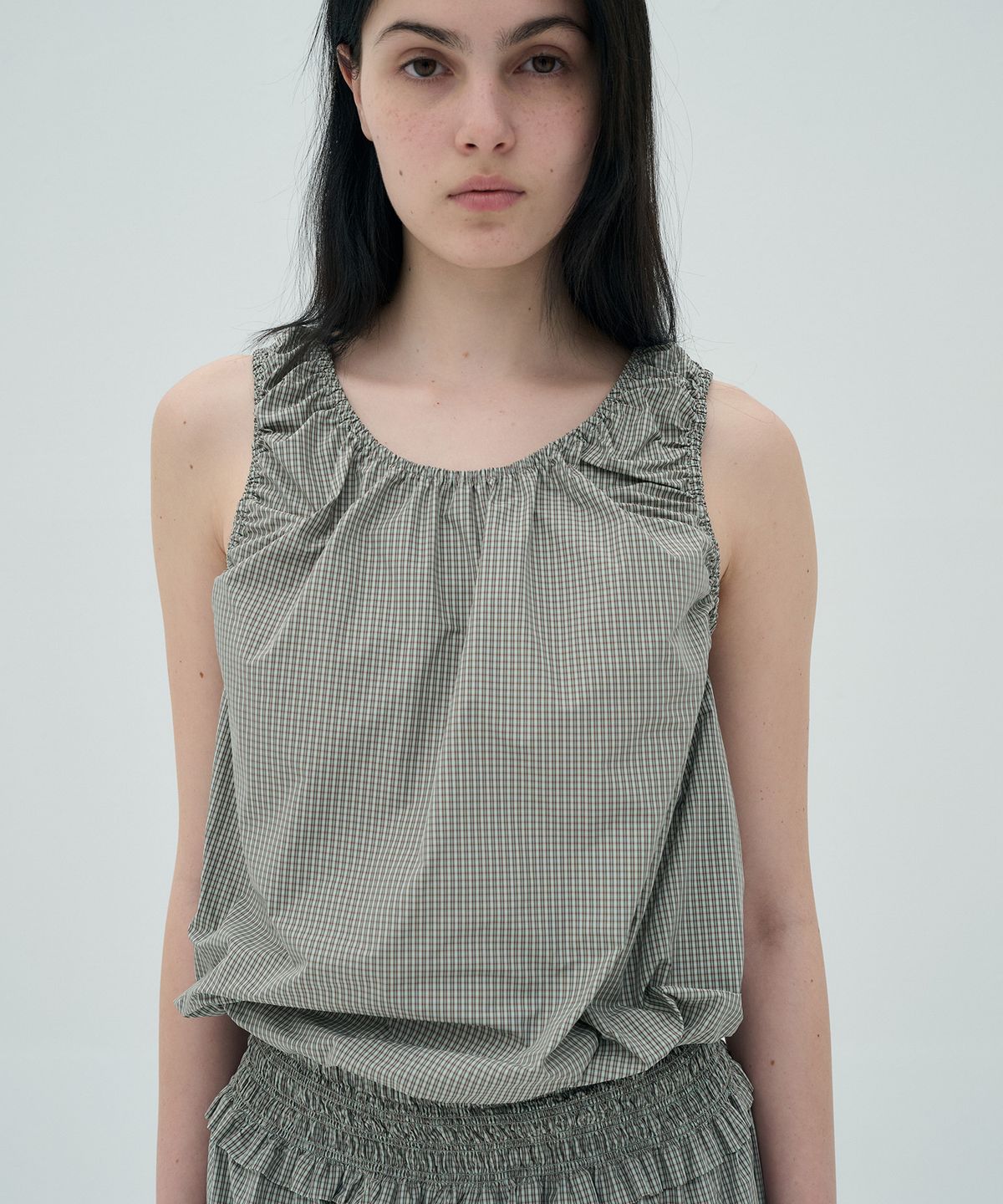 정감 스튜디오(JEONGGAM STUDIOS) Check Sleeveless_2 color