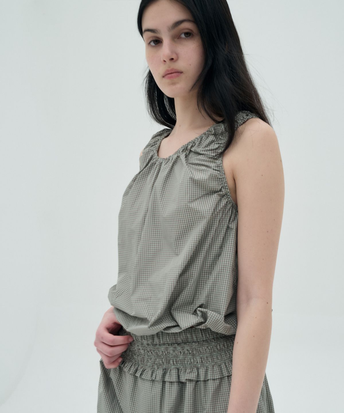 정감 스튜디오(JEONGGAM STUDIOS) Check Sleeveless_2 color