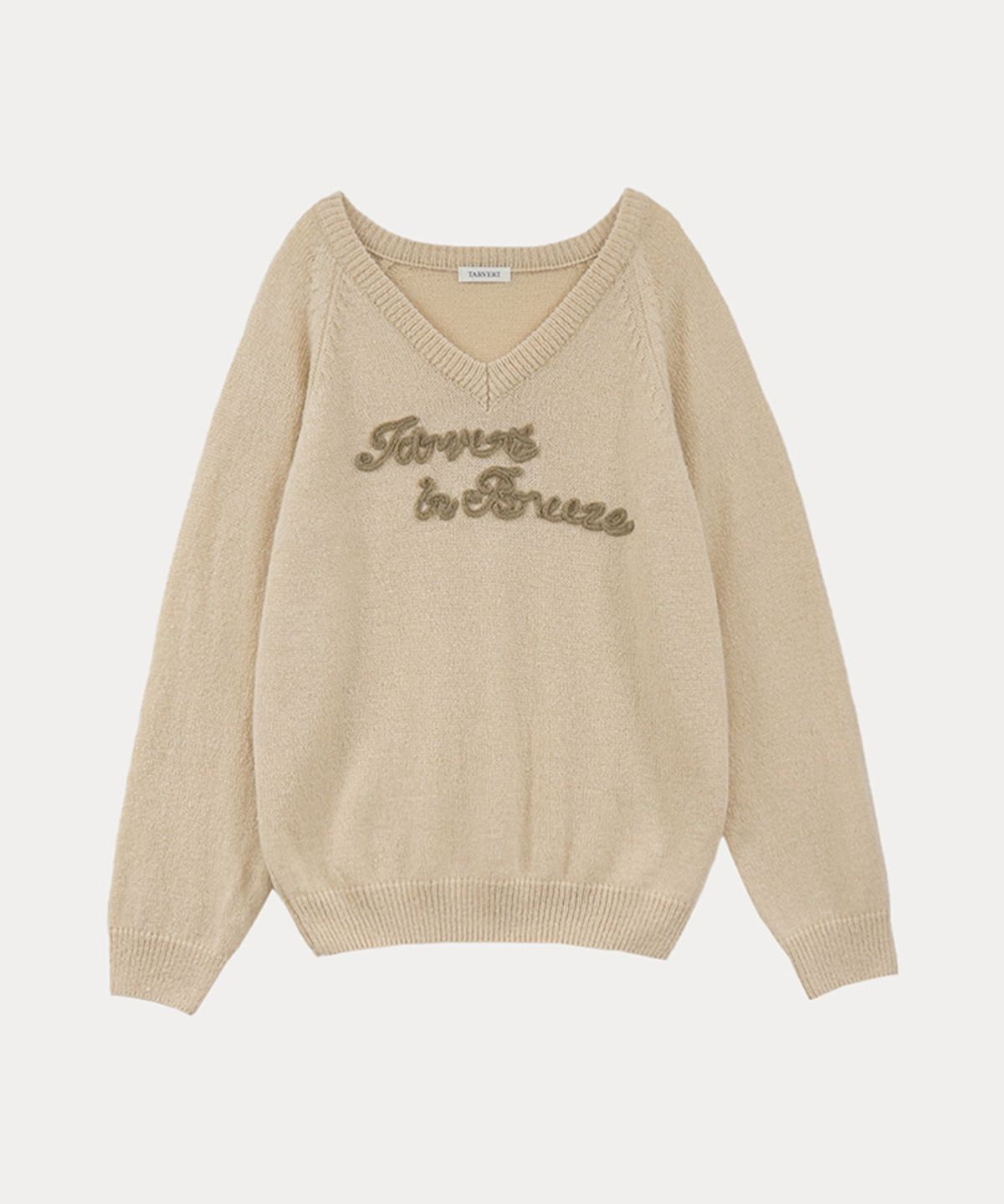 타버트(TARVERT) Loose V-Neck Knit - Beige