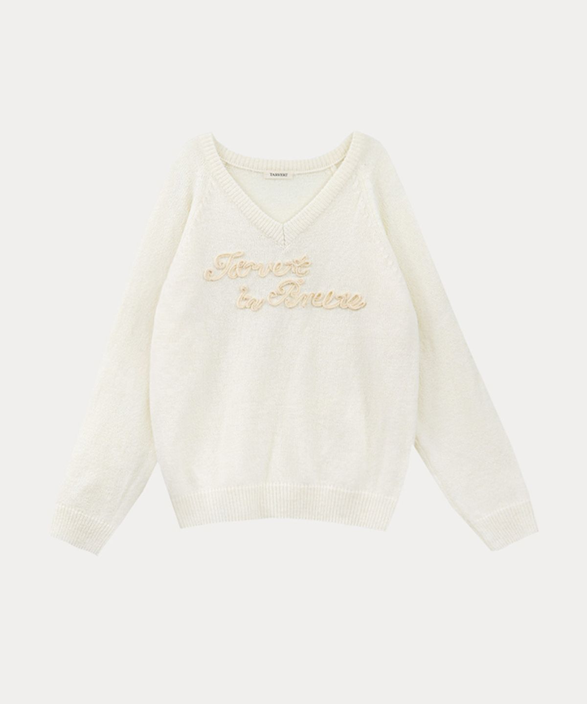 타버트(TARVERT) Loose V-Neck Knit - Ivory