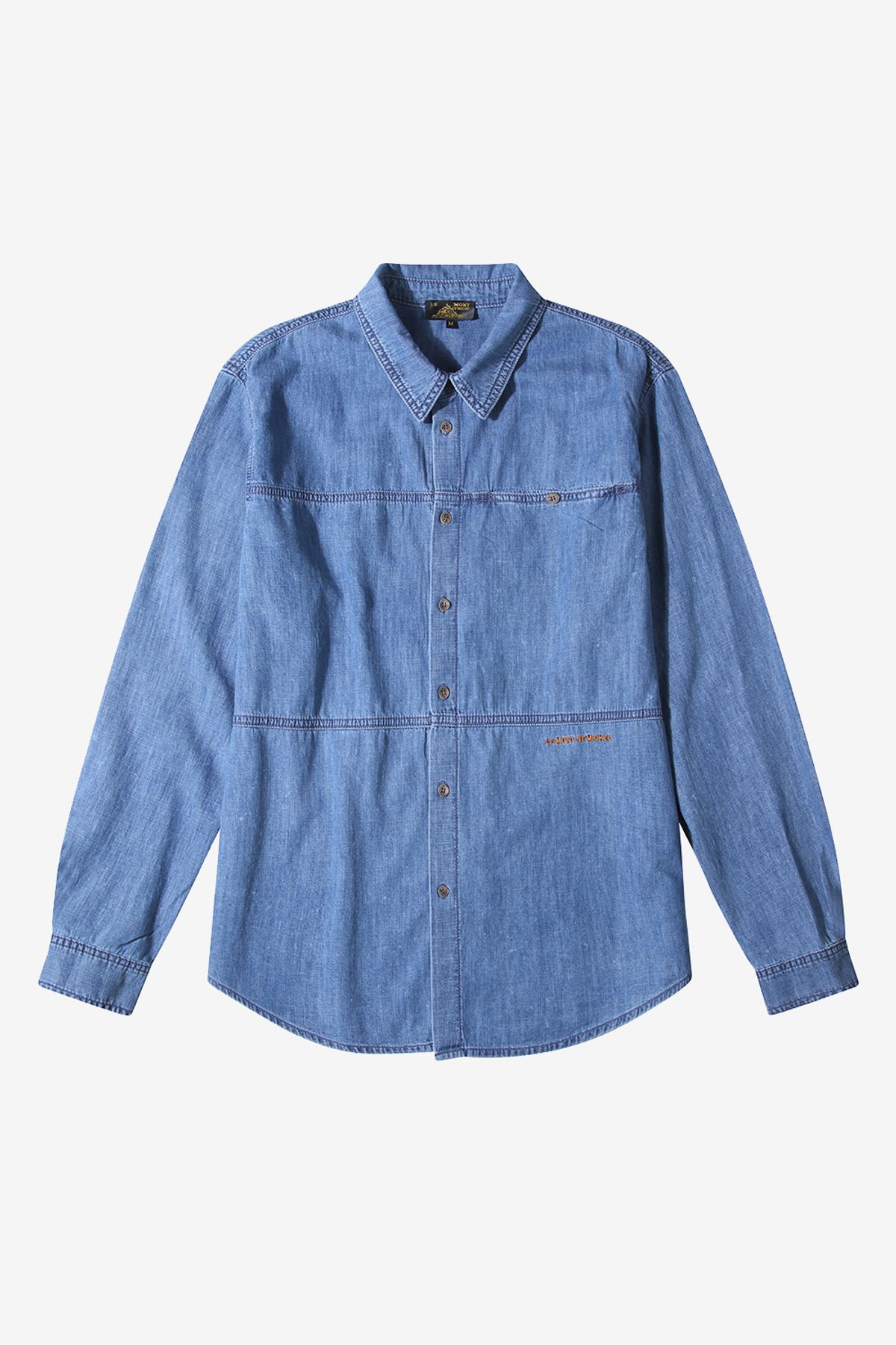 르몽생미셸(LE MONT ST MICHEL) LMSM COTTON DENIM SHIRT - BLUE