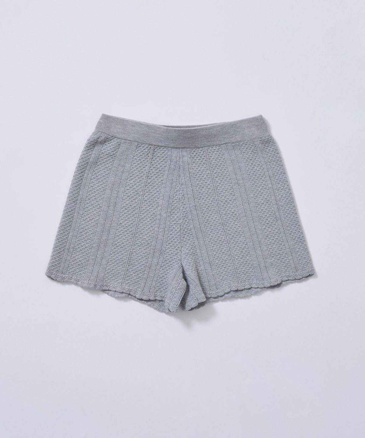 졸리앙볼(JOLIEENVOL) POINTELLE WRAPPED KNIT SHORTS (GREY)