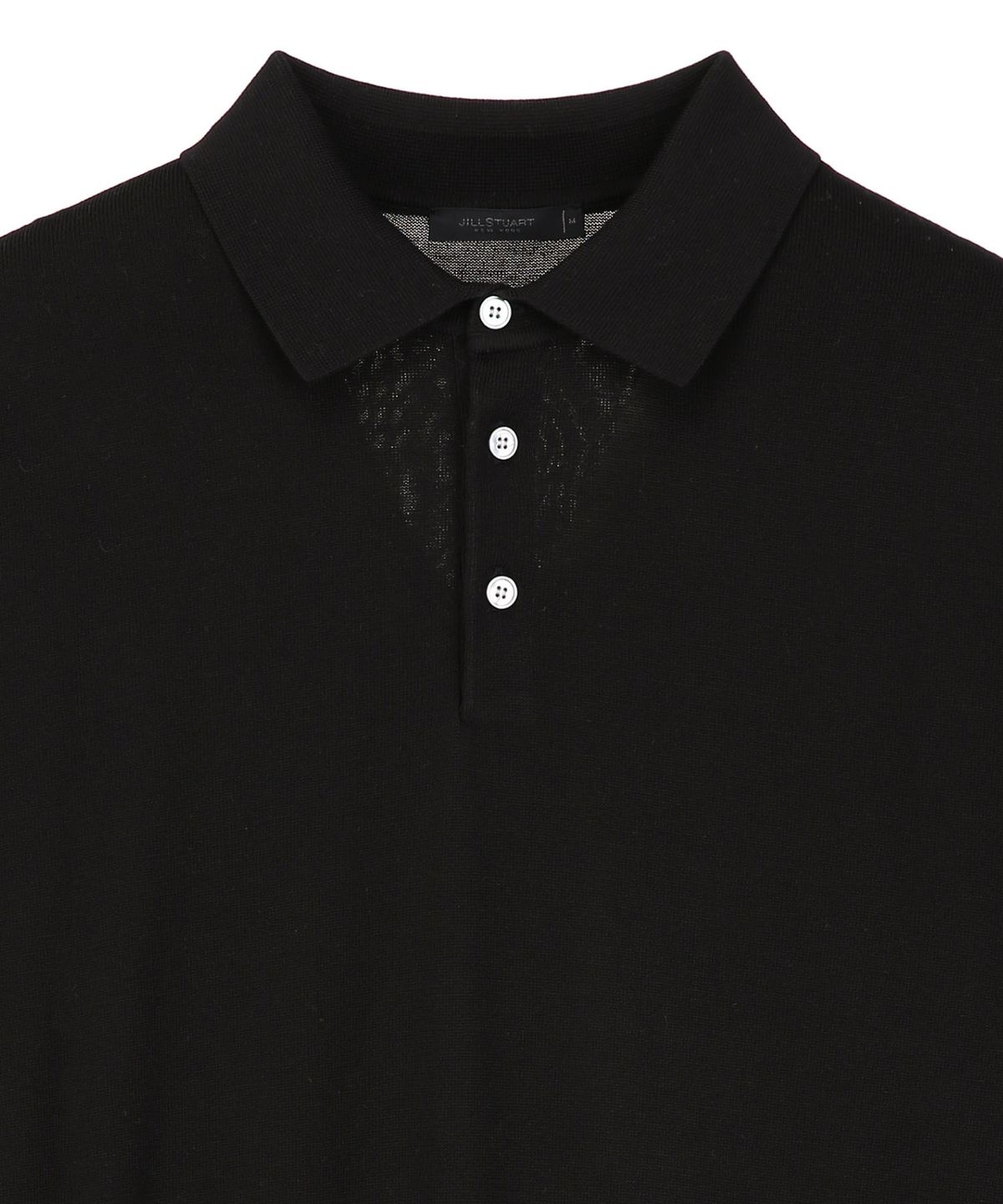 질스튜어트뉴욕 맨(JILLSTUART NEWYORK MEN) 실크 블렌드 카라 니트 - 블랙(JNSW6A104BK)