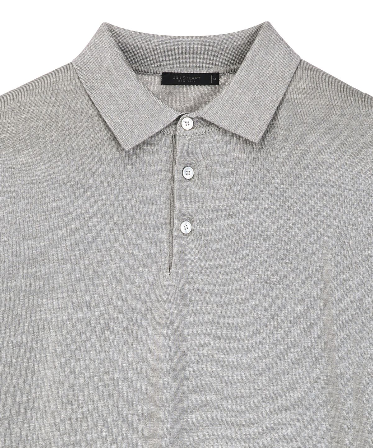 질스튜어트뉴욕 맨(JILLSTUART NEWYORK MEN) 실크 블렌드 카라 니트 - 그레이(JNSW6A104G2)