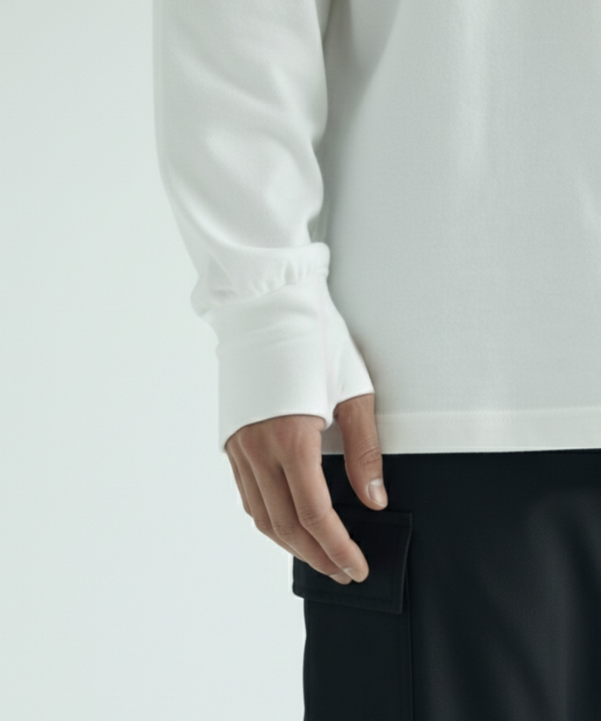 슬로우플레이(SLOUPLAY) [MENS] 액티브 힙커버 핑거홀티(2color)