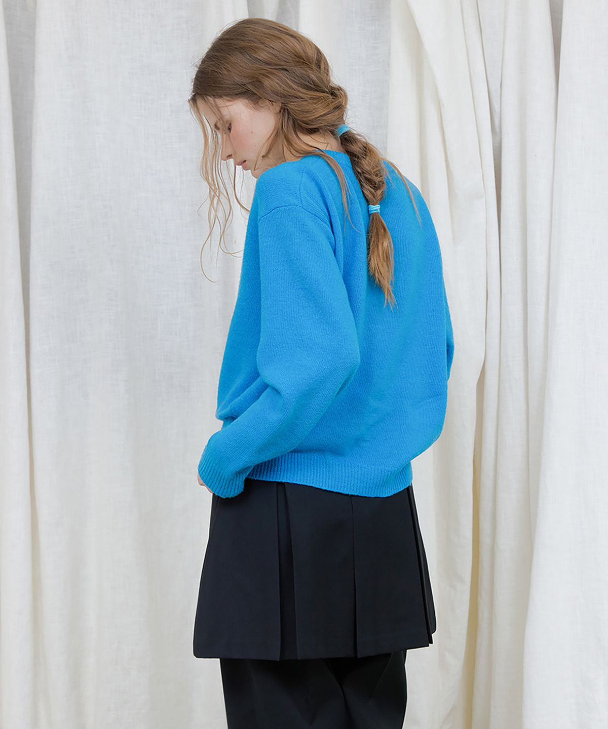 론크(LONQUE) ESSENTIEL PLEATS MINI SKIRT (BLACK)