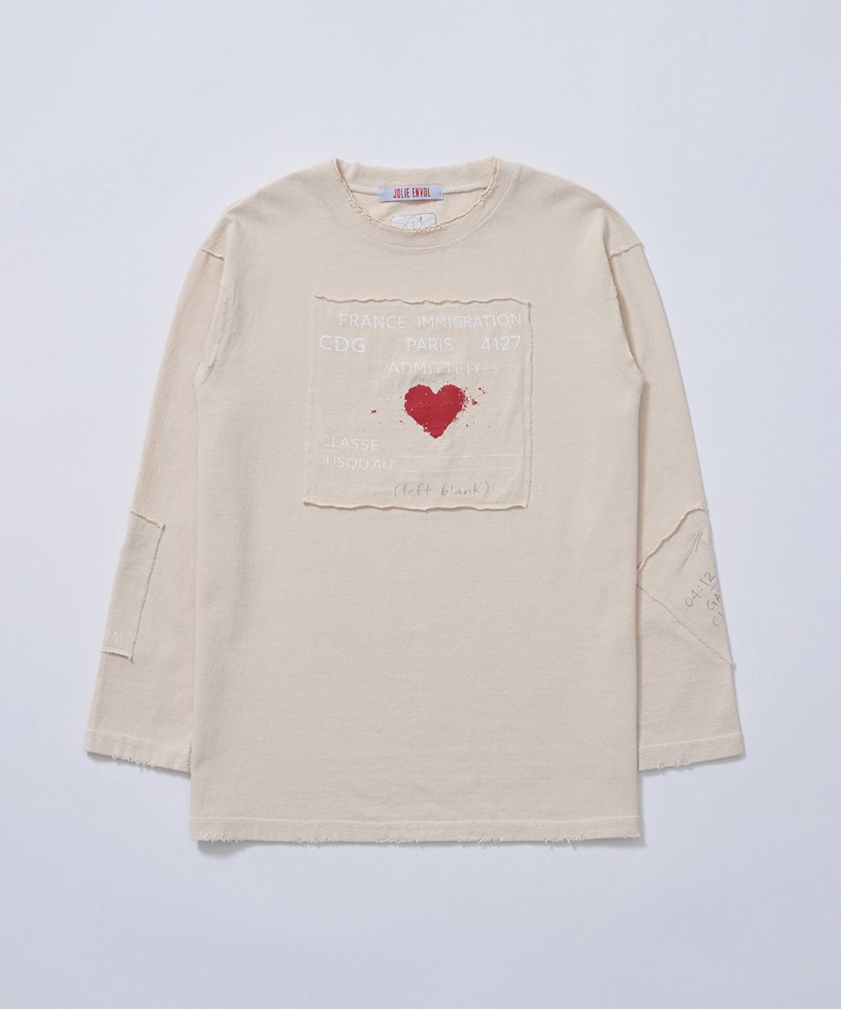 졸리앙볼(JOLIEENVOL) INSIDE OUT LONG SLEEVE (CREAM)