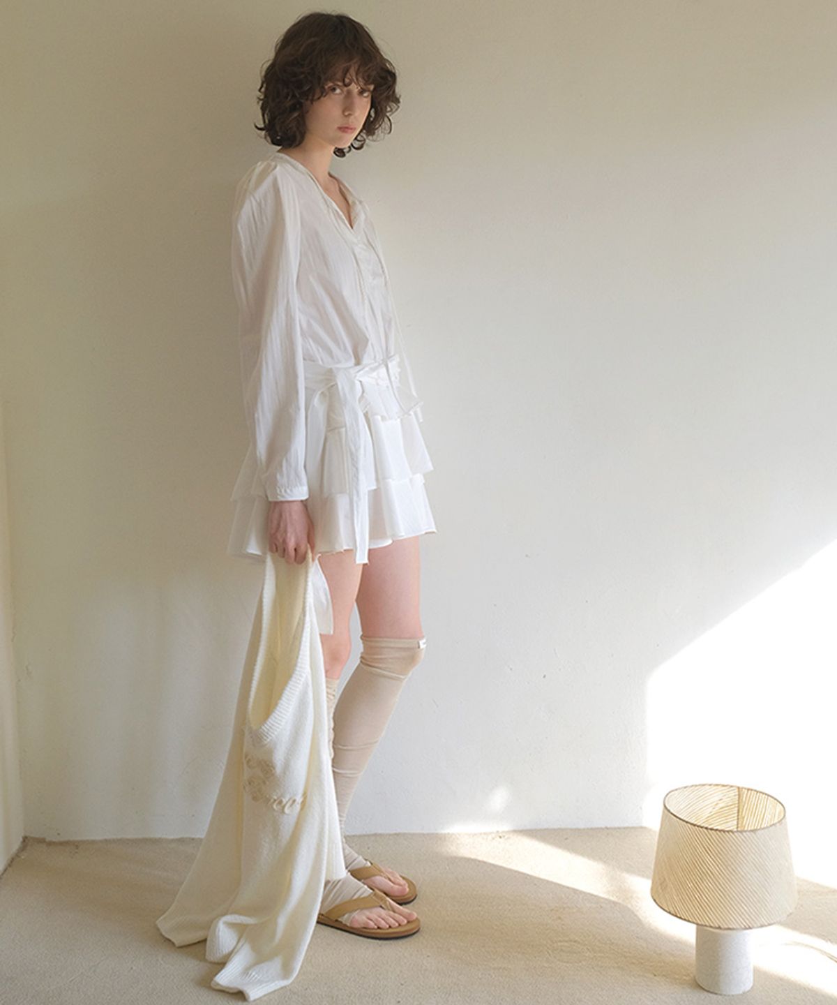 타버트(TARVERT) Flowy Tiered Frill Dress - White