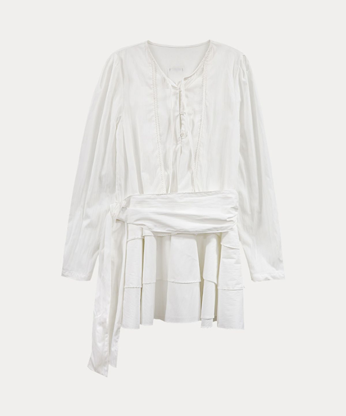 타버트(TARVERT) Flowy Tiered Frill Dress - White