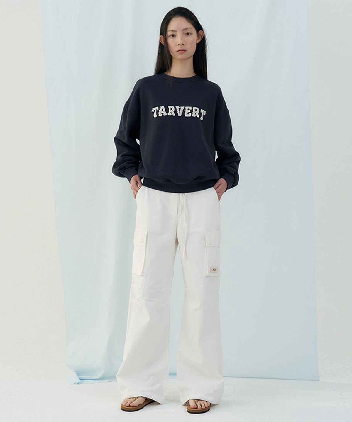 타버트(TARVERT) Casual Utility Cargo Pants - Ivory