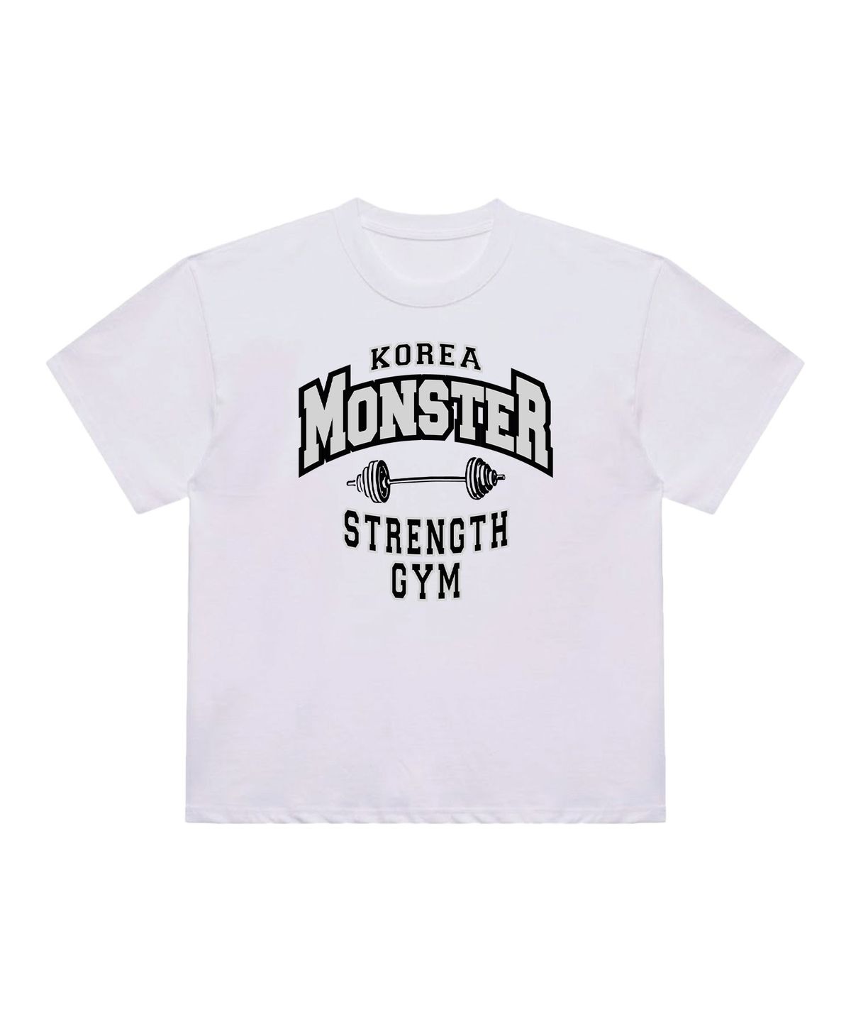 코리아몬스터(KOREAMONSTER) KM22 STRENGTH GYM 오버핏 반팔티 블랙