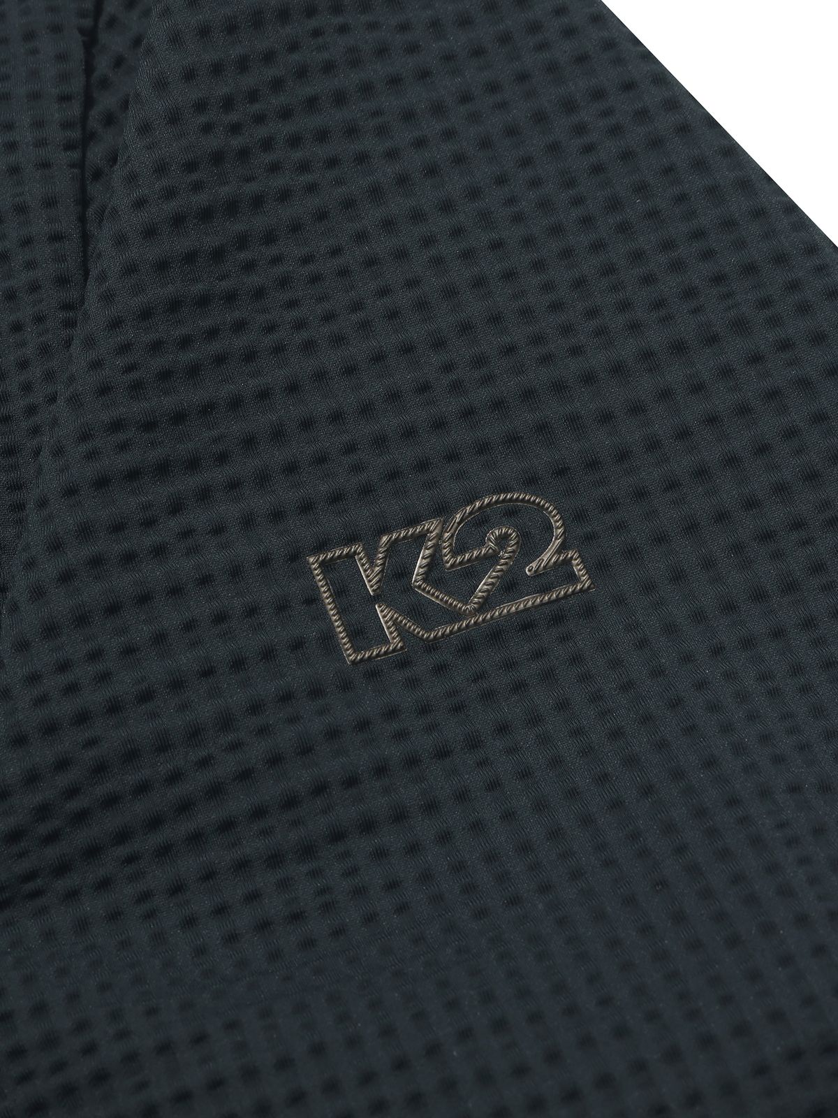 케이투(K2) 시원서커 ICE WAFFLE 긴팔 폴로_STEEL BLUE