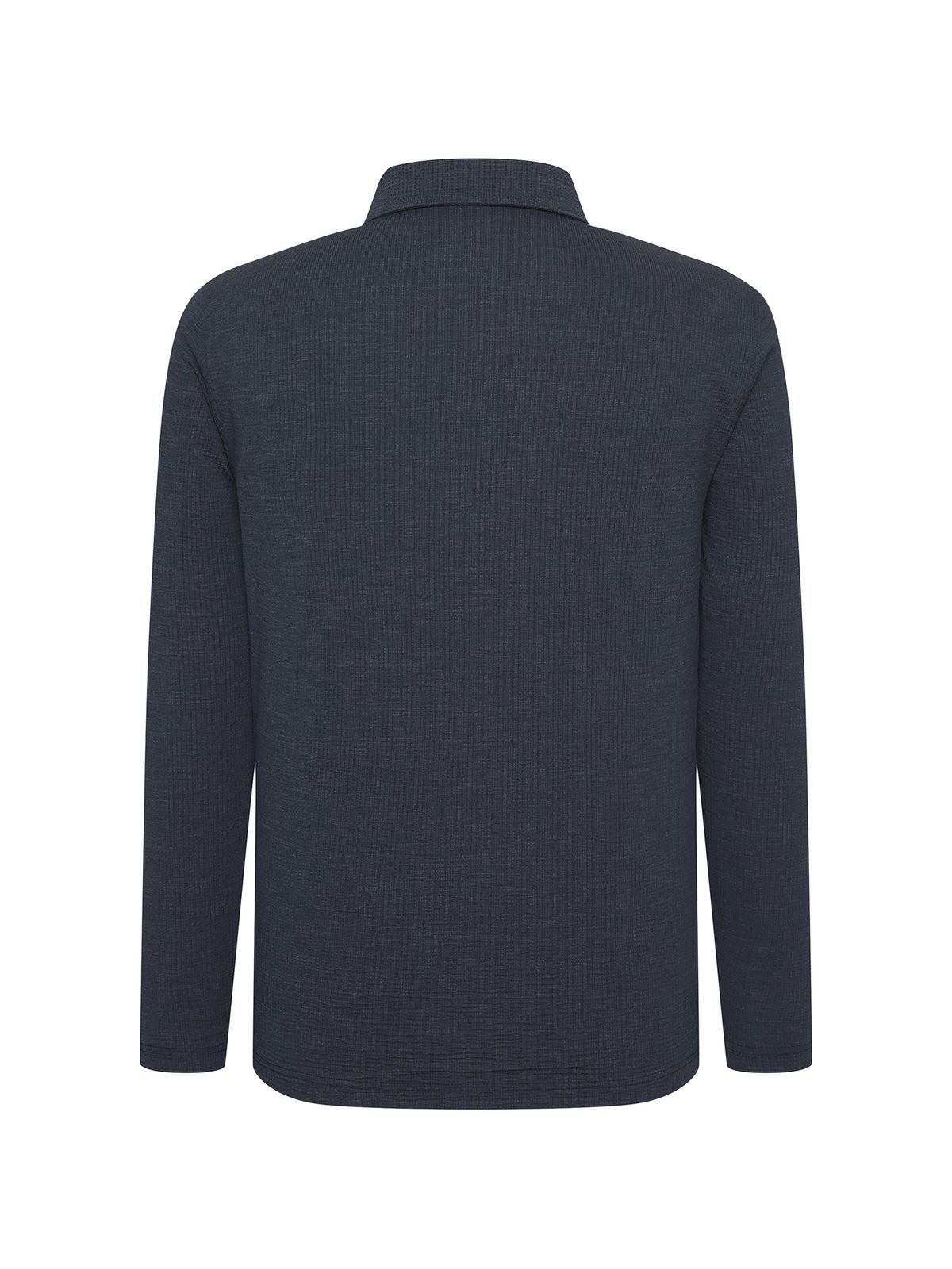 케이투(K2) 시원서커 ICE WAFFLE 긴팔 폴로_MELANGE DARK NAVY