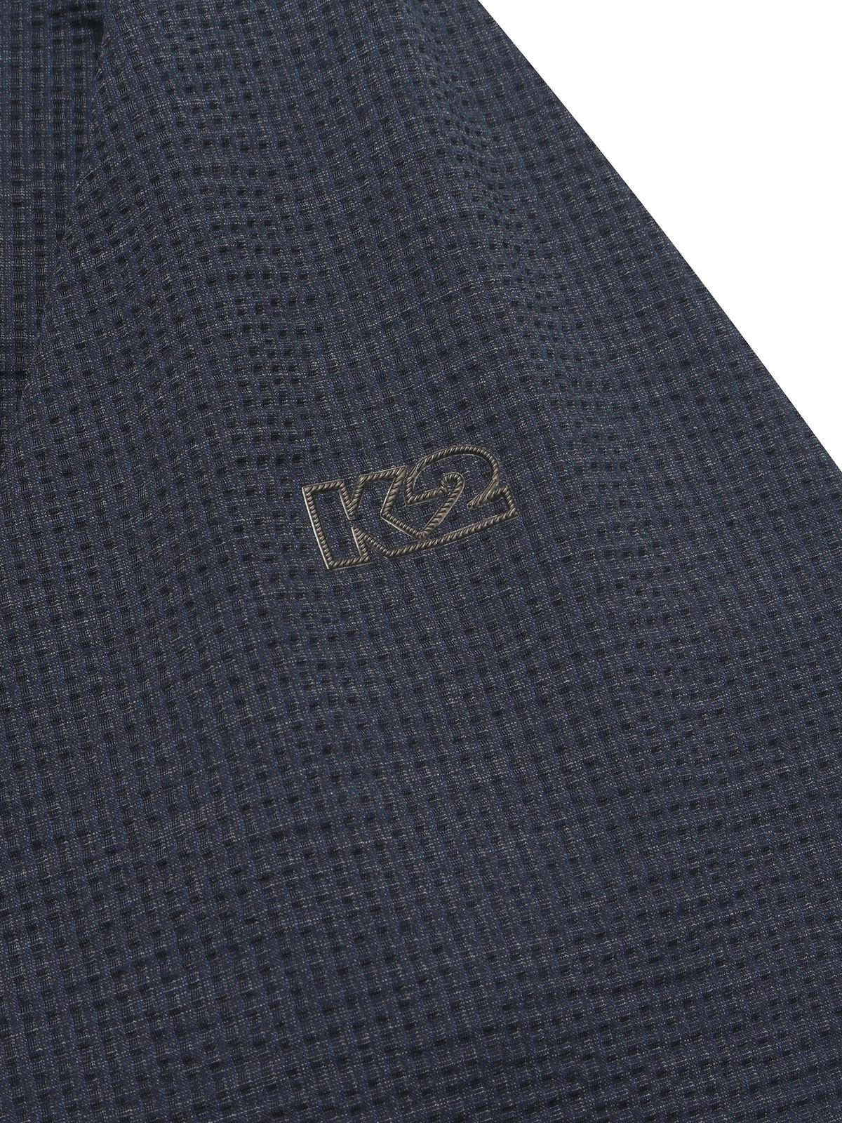 케이투(K2) 시원서커 ICE WAFFLE 긴팔 폴로_MELANGE DARK NAVY