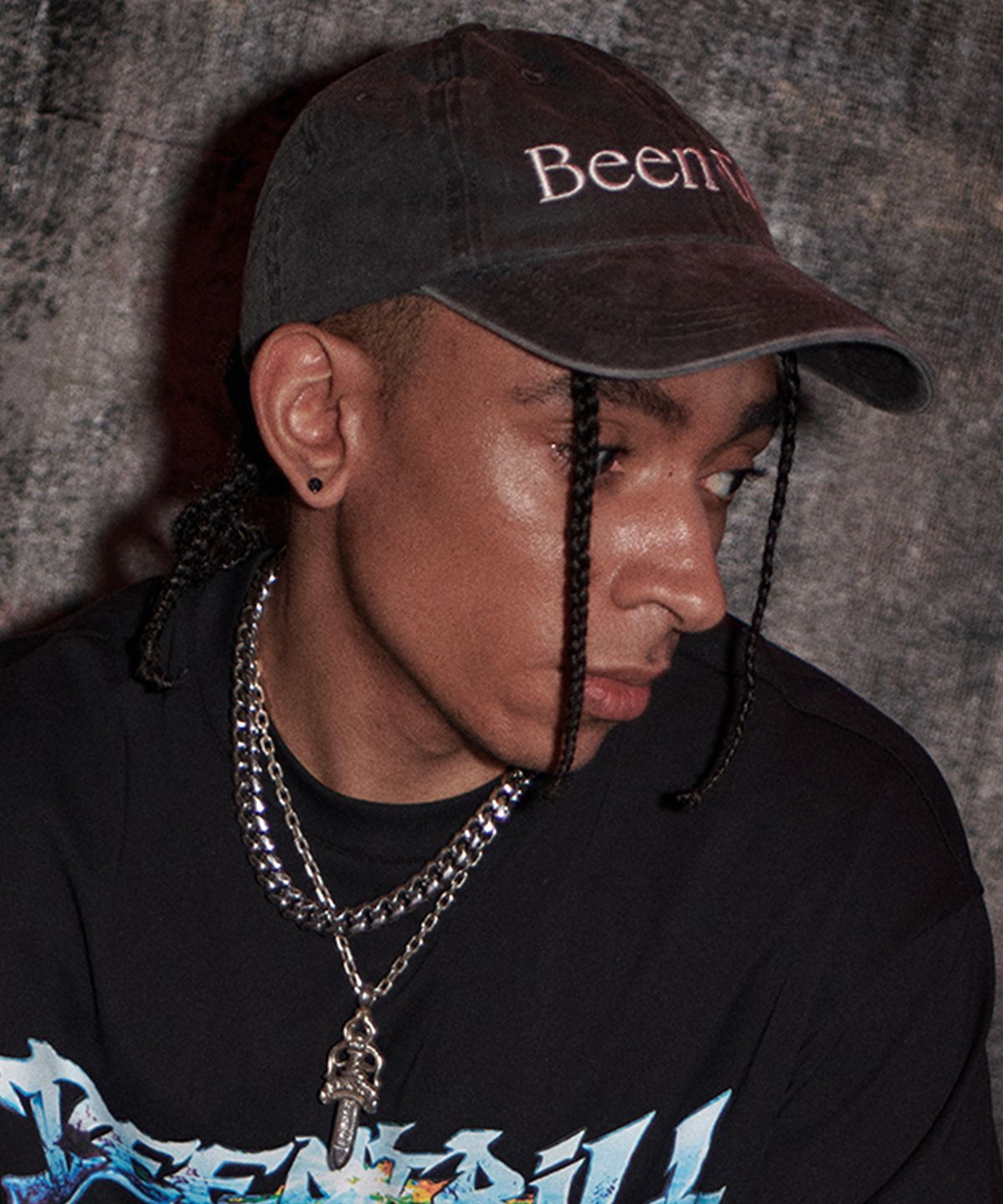 빈트릴(BEENTRILL) 빈티지 로고 캡(블랙)