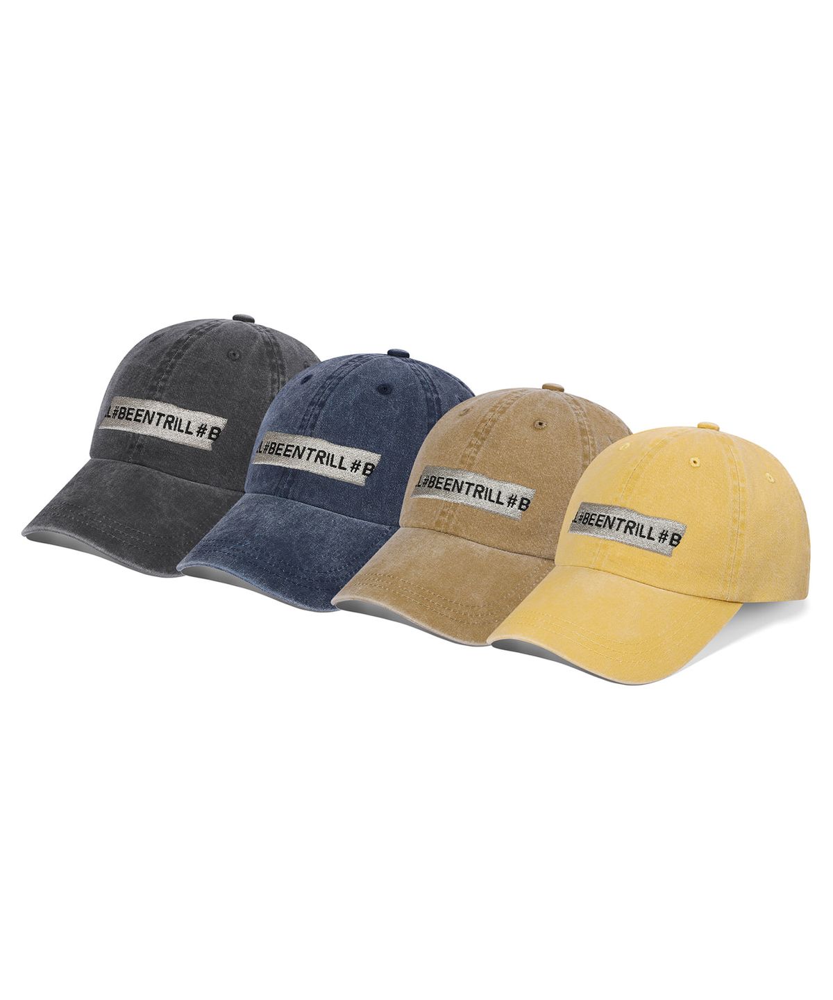 빈트릴(BEENTRILL) 빈티지 테이핑 캡(머스타드)