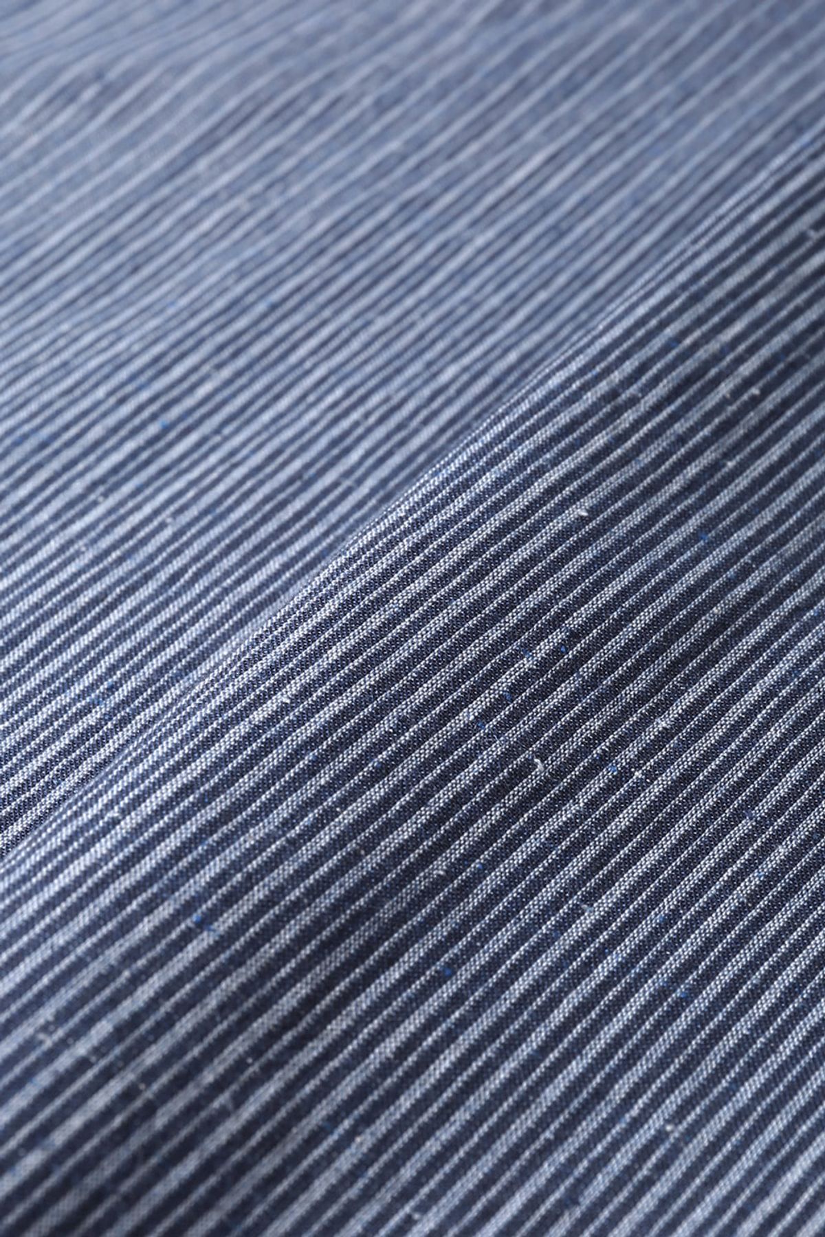 르몽생미셸(LE MONT ST MICHEL) Stripe Out Pocket Denim Shirt_Navy
