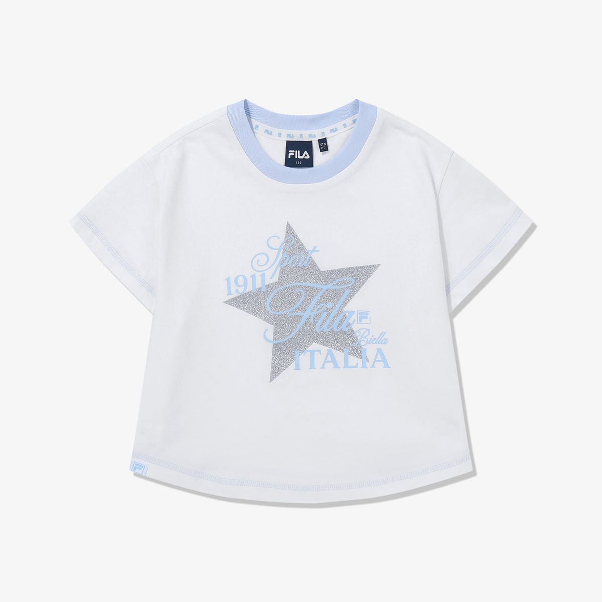 휠라 키즈(FILA KIDS) 트윙클 스티치 크롭티