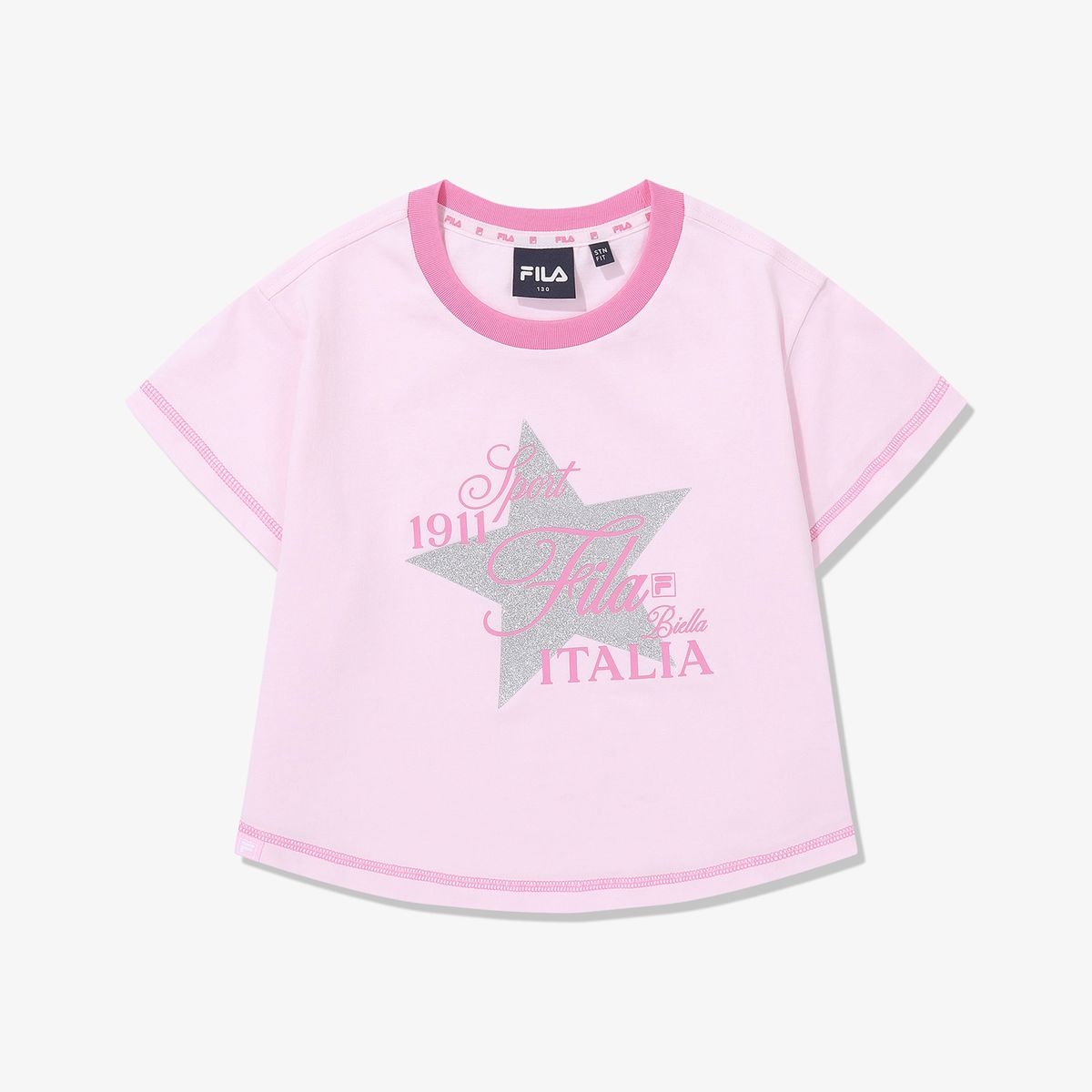 휠라 키즈(FILA KIDS) 트윙클 스티치 크롭티