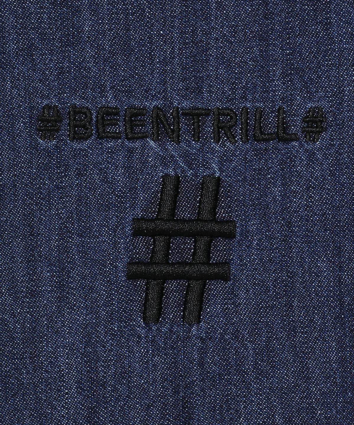 빈트릴(BEENTRILL) 라이트 데님 반팔 워크 셔츠(인디고)