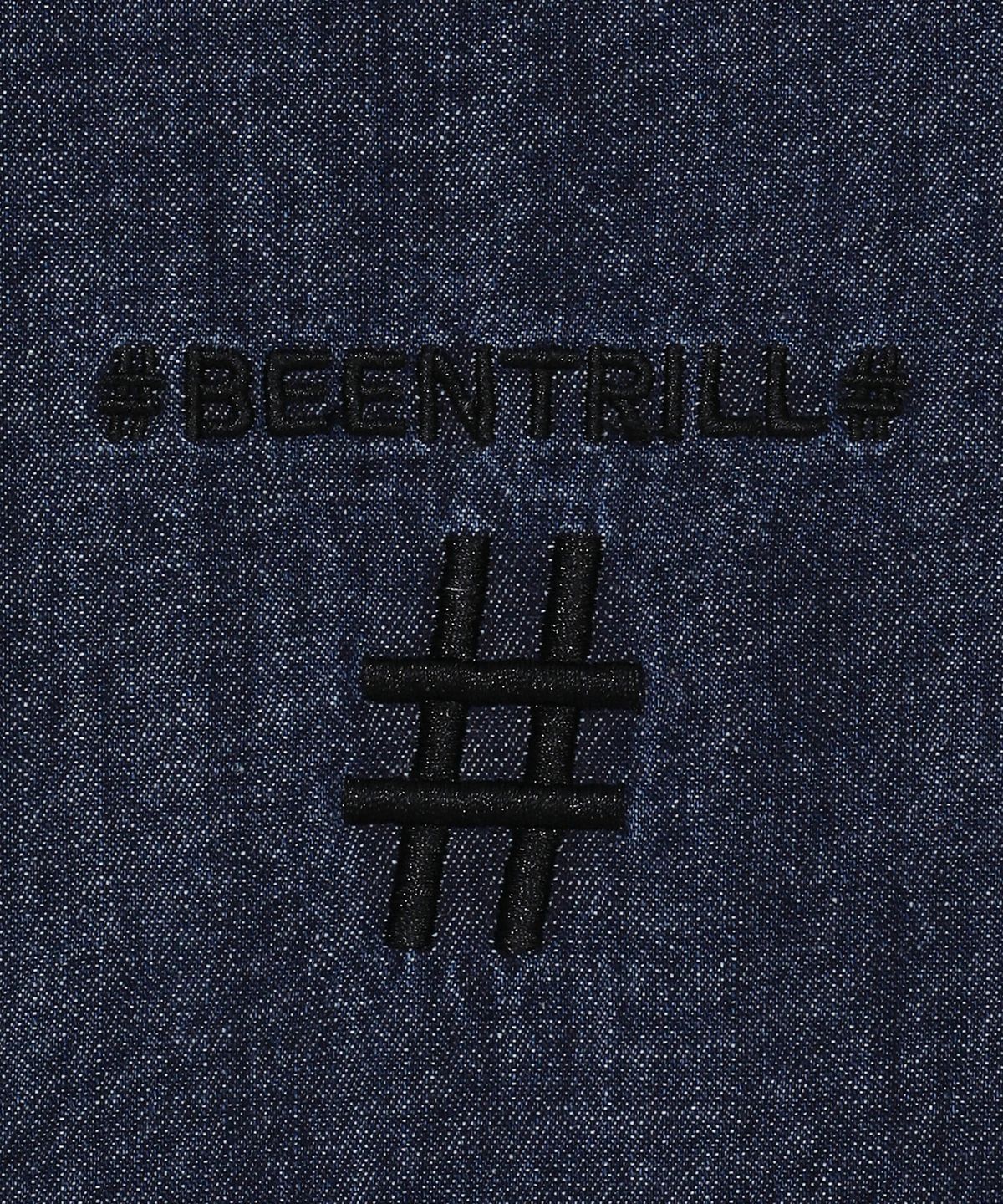 빈트릴(BEENTRILL) 오버핏 라이트 데님 워크 셔켓(인디고)