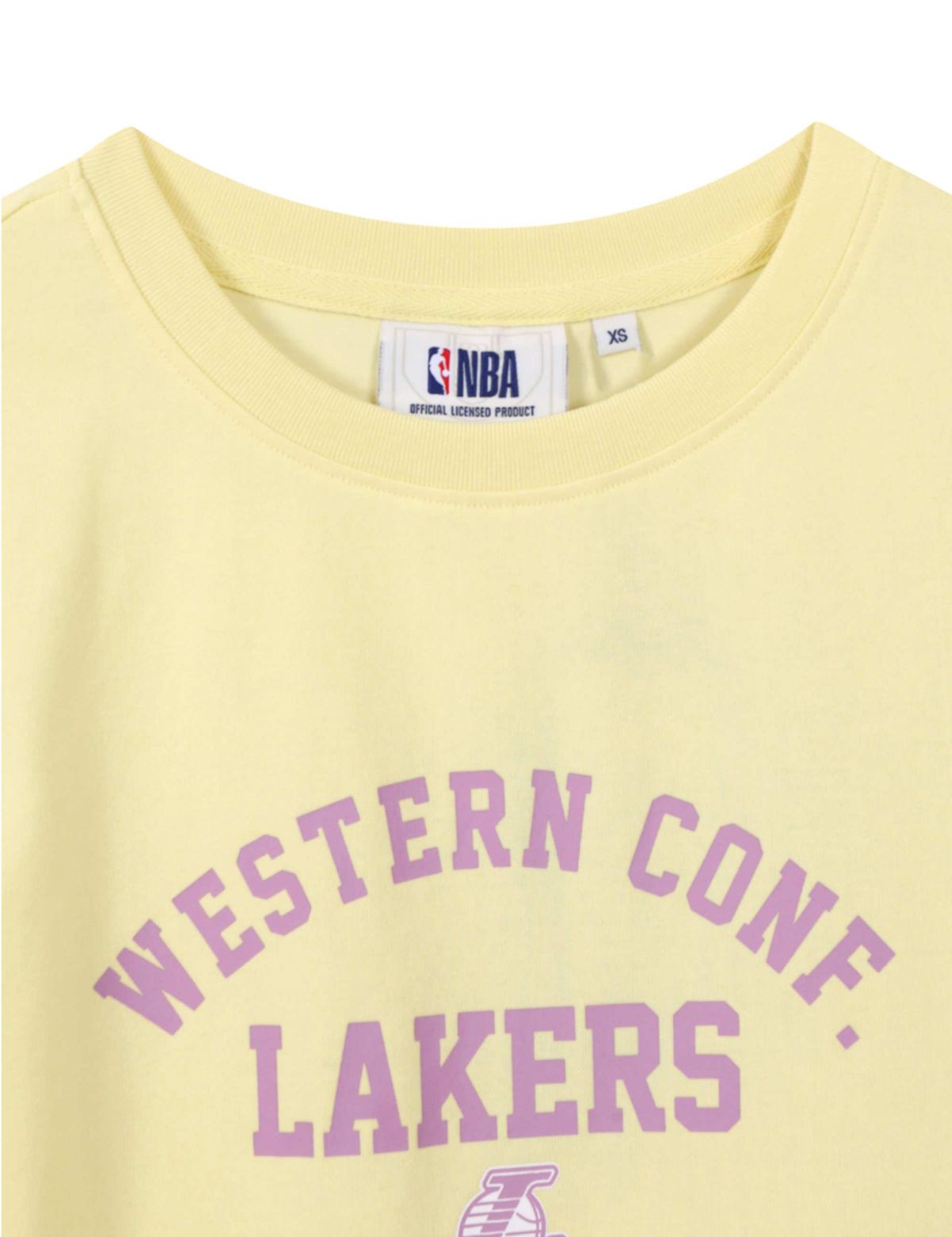 엔비에이(NBA) 여성 아치 레터링 반팔 티셔츠 레몬