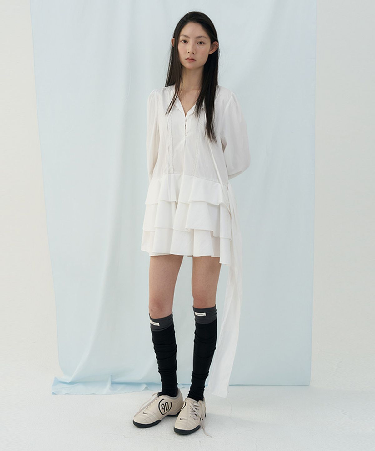 타버트(TARVERT) Logo Layered Legwarmers - Black