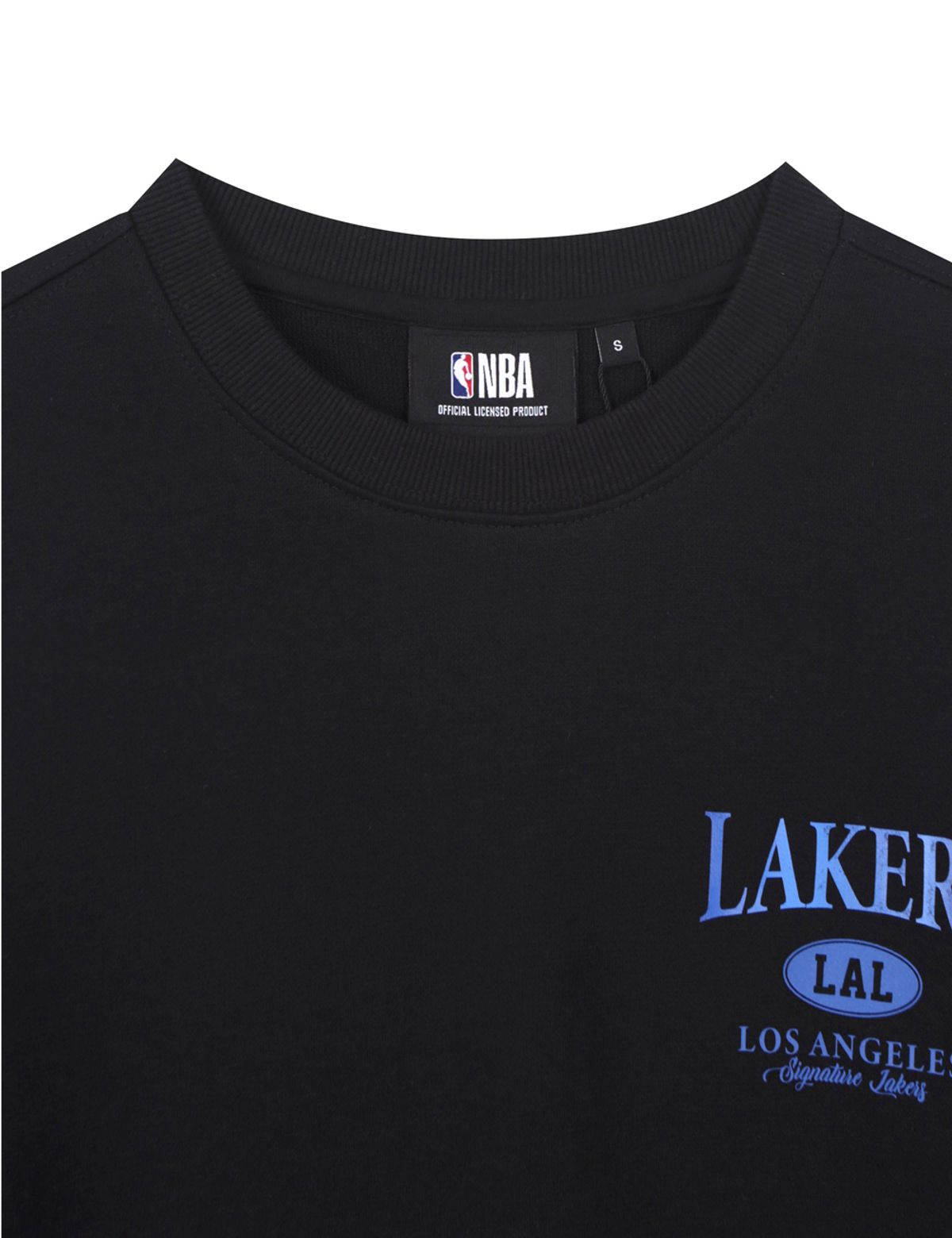 엔비에이(NBA) 스몰 아트웍 반팔 맨투맨 블랙