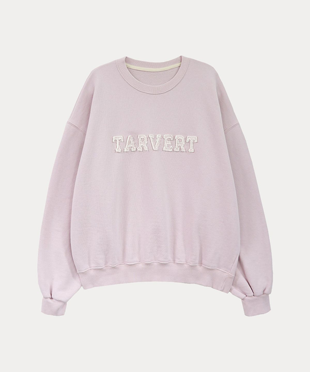 타버트(TARVERT) Hiya Patch Lettering Sweatshirt - Pale Pink