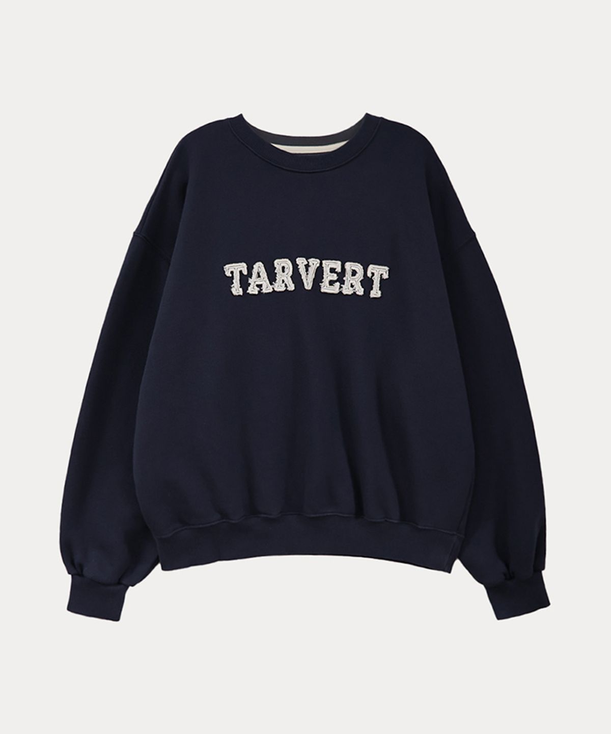 타버트(TARVERT) Hiya Patch Lettering Sweatshirt - Navy