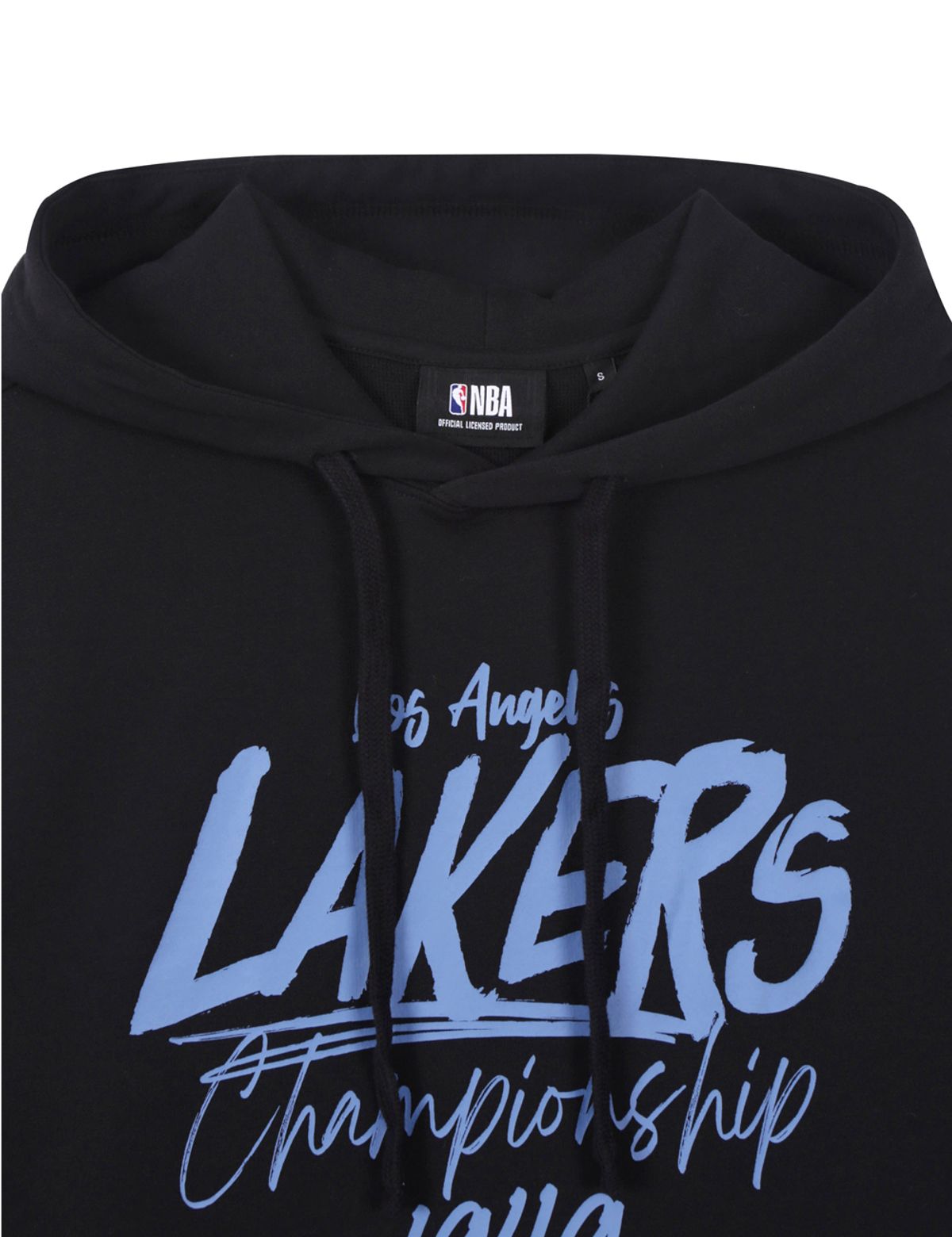 엔비에이(NBA) 레터링 후드 슬리브리스 블랙