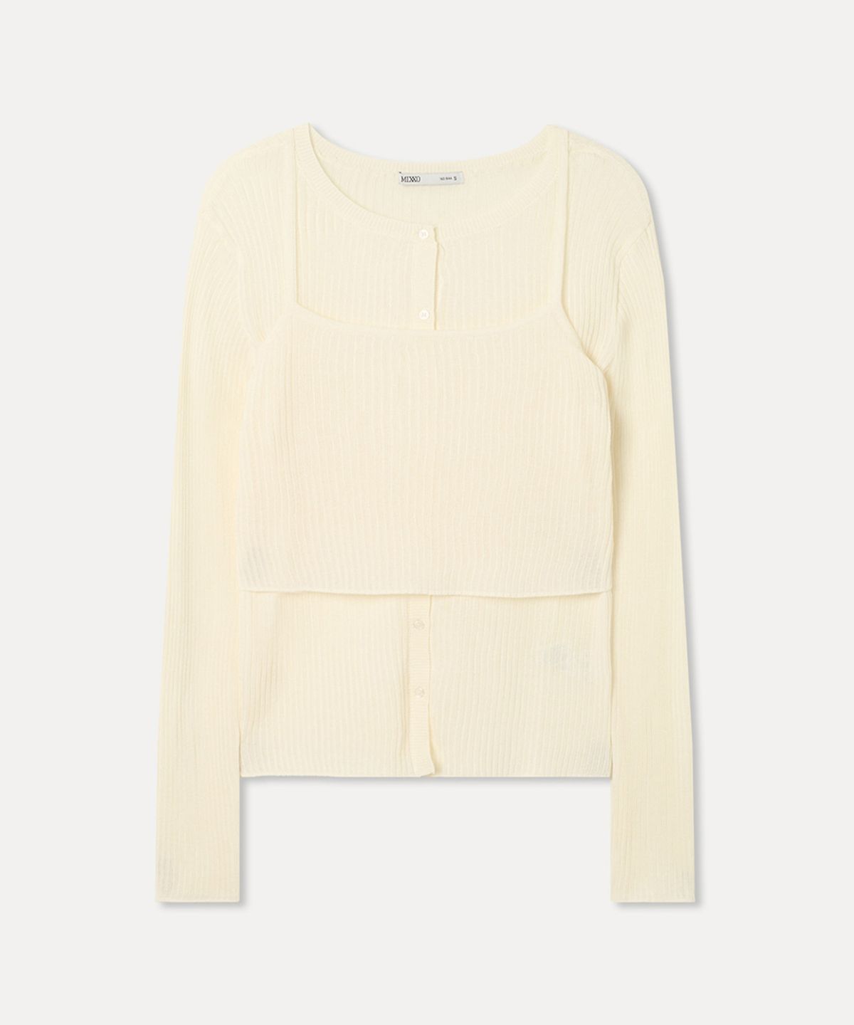 미쏘(MIXXO) 뷔스티에 레이어드 가디건_MIWCKG406T