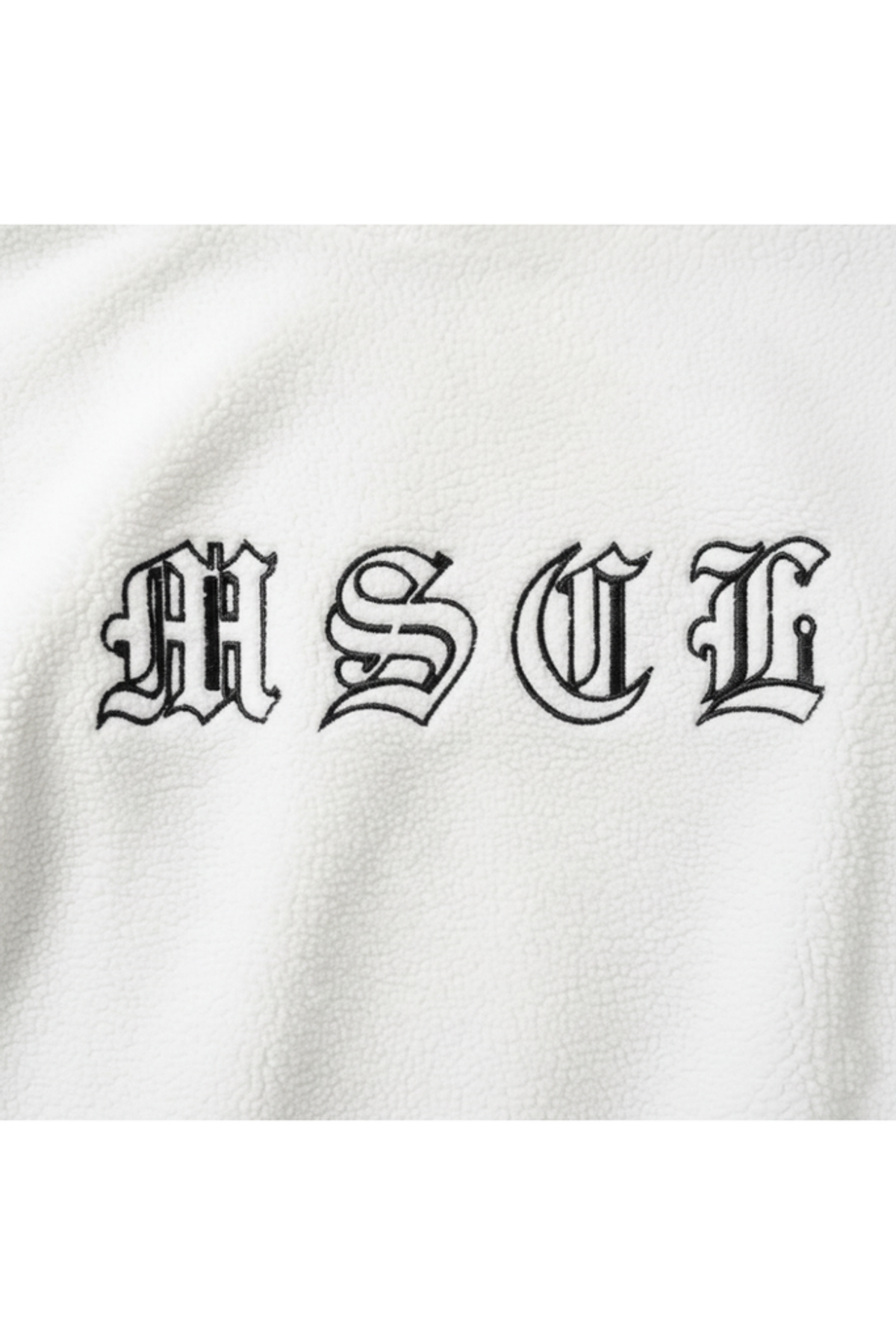 머스콜로(MUSCOLO) 헤비웨이트 집업 플리스 자켓 - 화이트