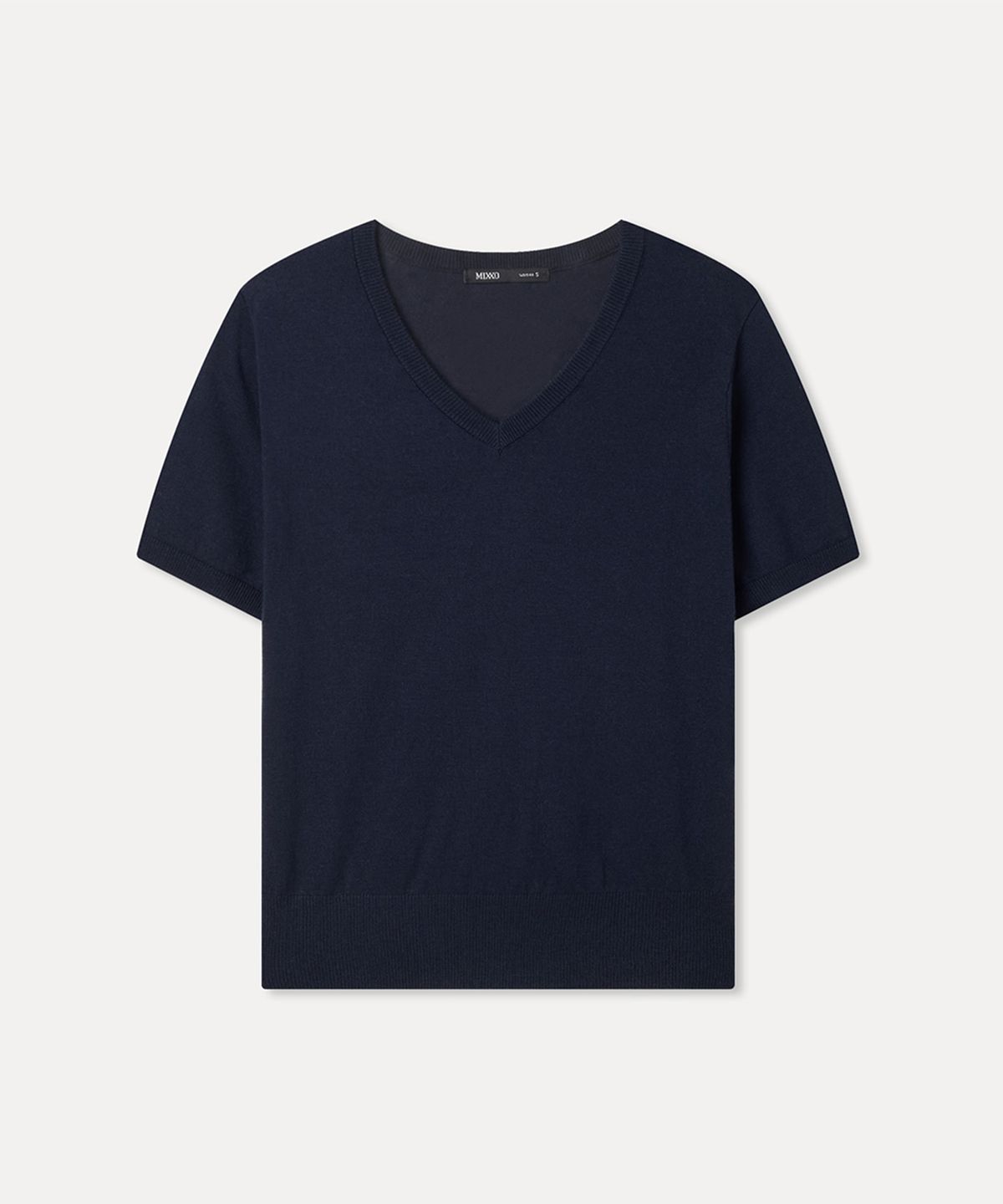 미쏘(MIXXO) [에센셜] V넥 반팔 풀오버_MIWKAG420T