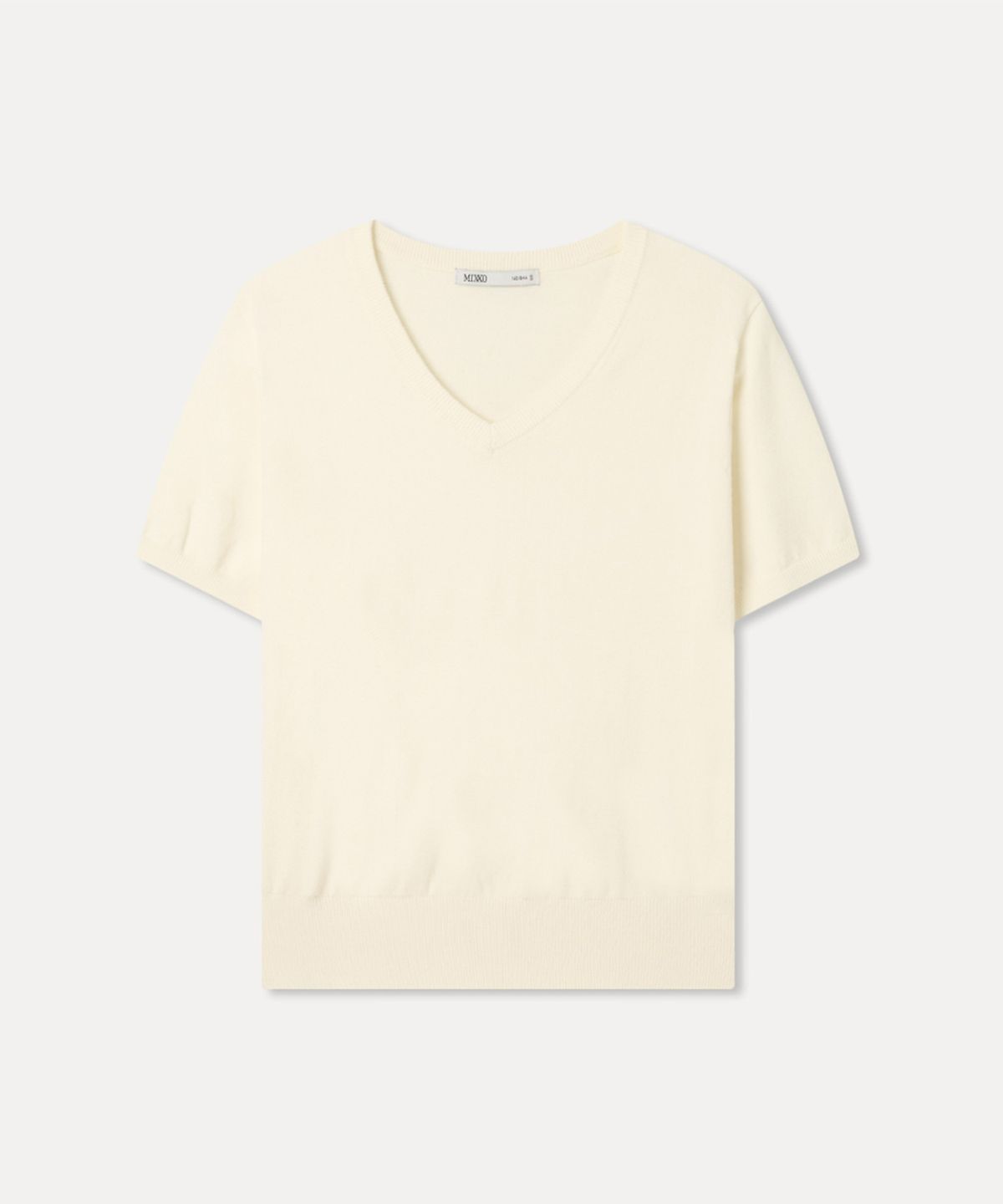 미쏘(MIXXO) [에센셜] V넥 반팔 풀오버_MIWKAG420T