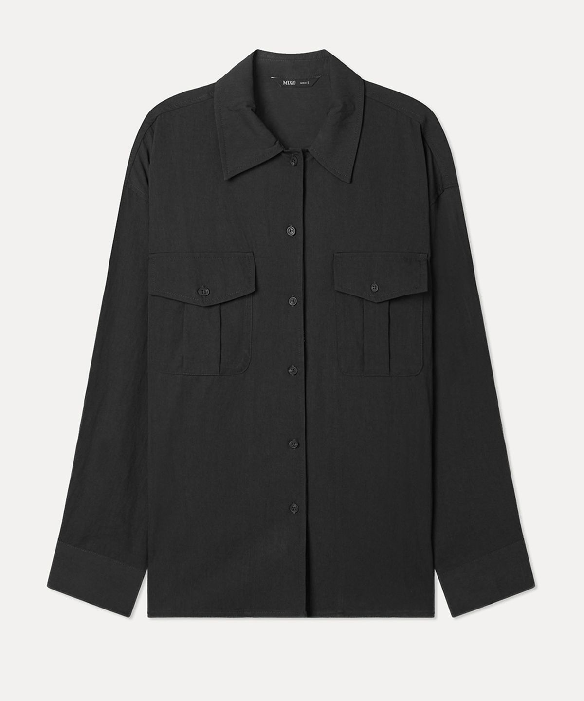 미쏘(MIXXO) 아웃포켓 오버핏 셔츠_MIWYWG309B