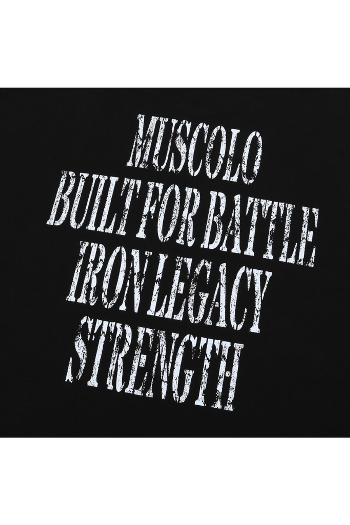 머스콜로(MUSCOLO) 빌트 포 배틀 오버핏 스웨트셔츠 - 블랙