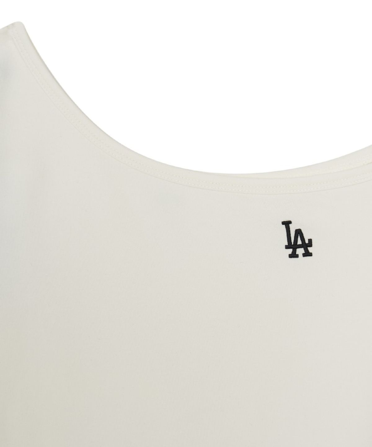 엠엘비(MLB) 여성 베이직 오프숄더 반팔 티셔츠 LA (Cream)
