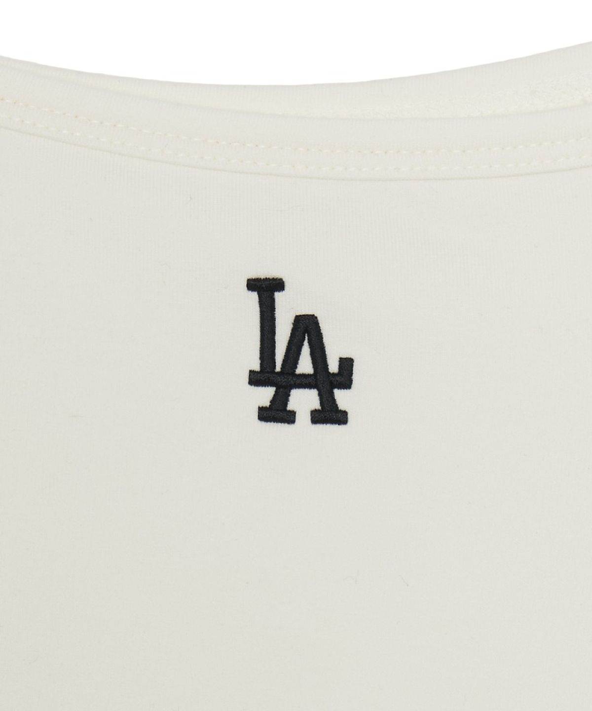 엠엘비(MLB) 여성 베이직 오프숄더 반팔 티셔츠 LA (Cream)