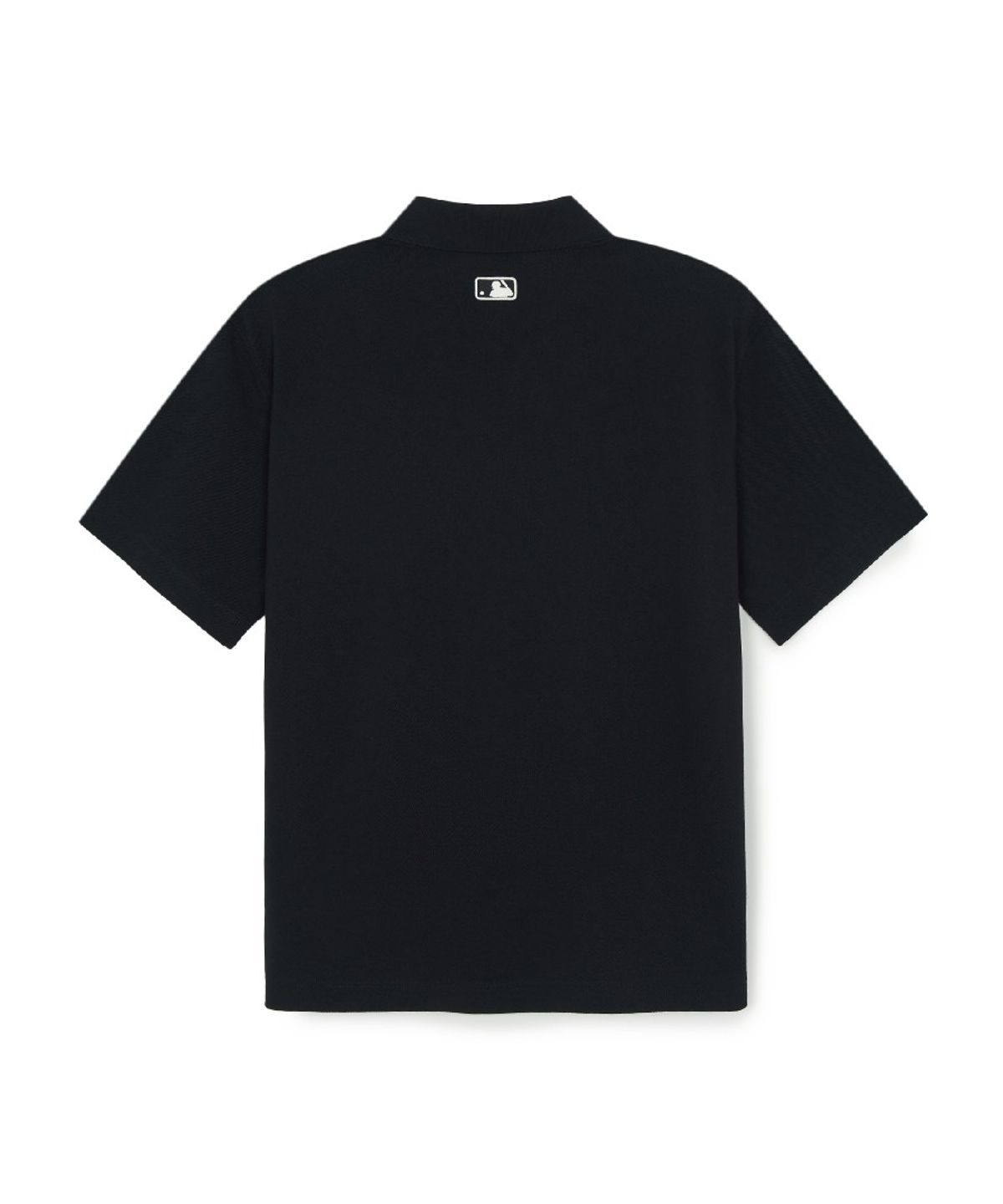엠엘비(MLB) 바시티 스몰 컬시브 오버핏 카라 티셔츠 NY (Black)