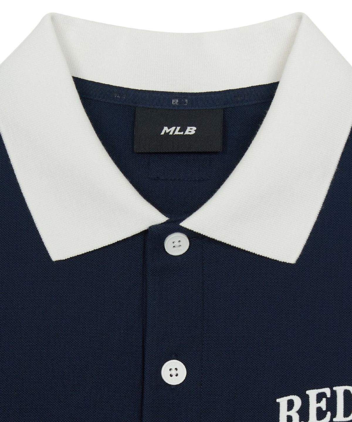 엠엘비(MLB) 베이직 스몰레터 컴포터블핏 카라 티셔츠 BOS (Navy)