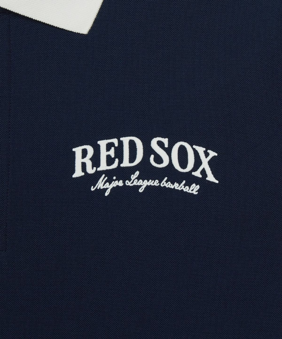 엠엘비(MLB) 베이직 스몰레터 컴포터블핏 카라 티셔츠 BOS (Navy)