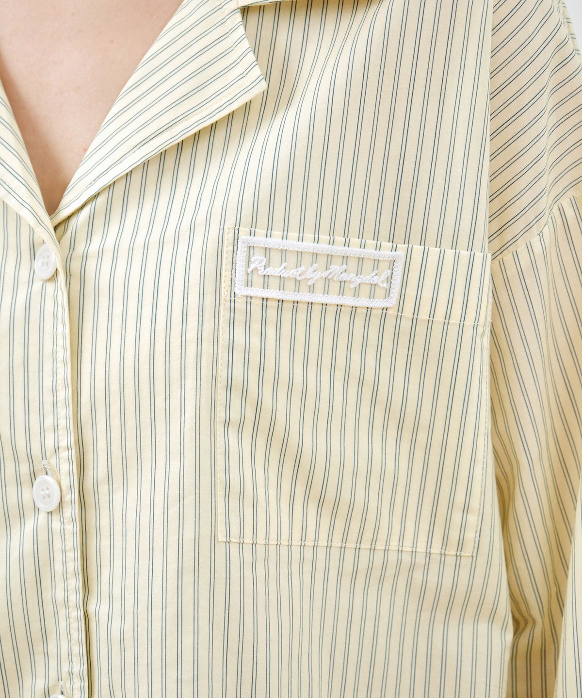 몽돌(MONGDOL) [SET] 컴포트 코튼 스트라이프 긴소매 파자마 레몬 MDPJ005LEMON