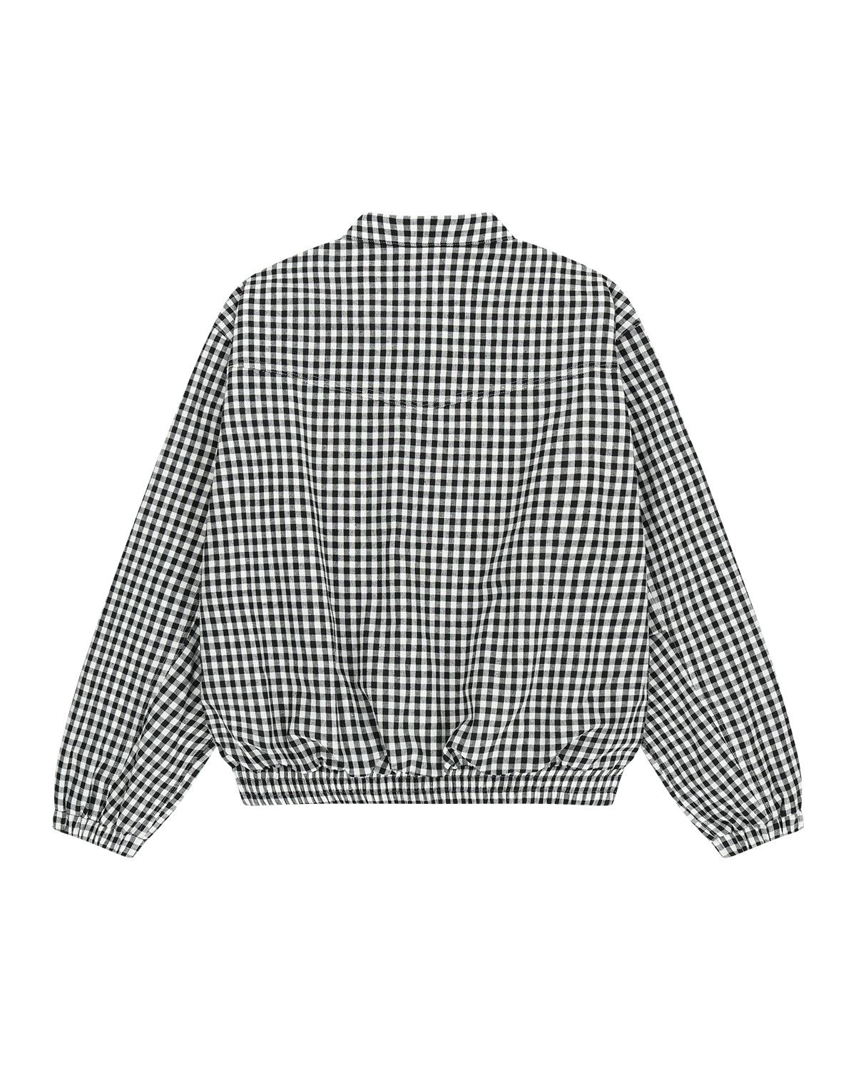 더뮤지엄비지터(THEMUSEUMVISITOR) HERITAGE FLAG CHECK JACKET (BLACK)
