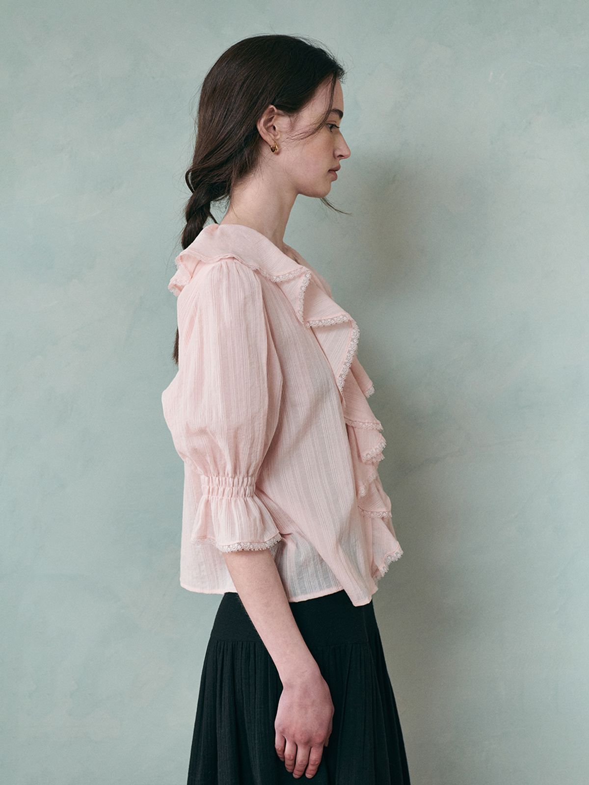 르니나(LENINA) AMELIE frill puff blouse_PINK