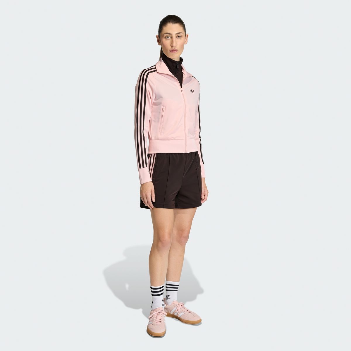 아디다스(ADIDAS) 파이어버드 클래식 트랙탑 - 샌디핑크:아우라커피 / KC6573