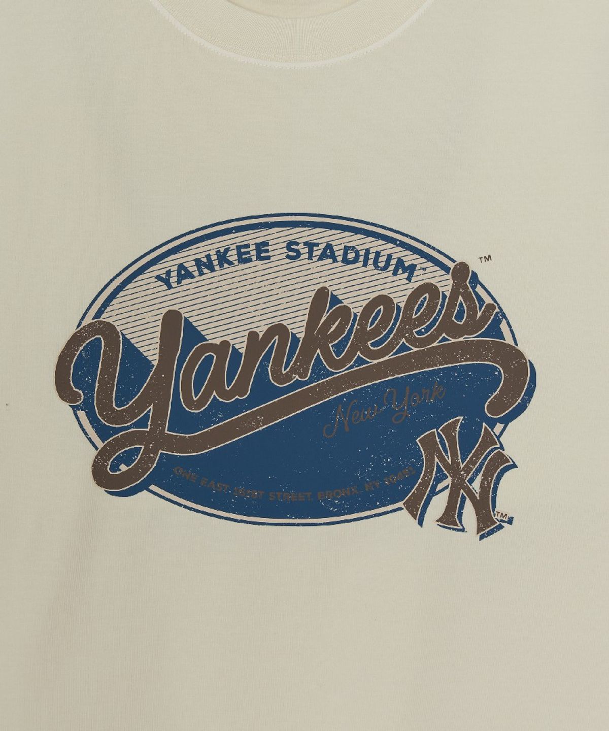 엠엘비(MLB) 빈티지 워싱 그래픽 반팔 티셔츠 NY (Cream)