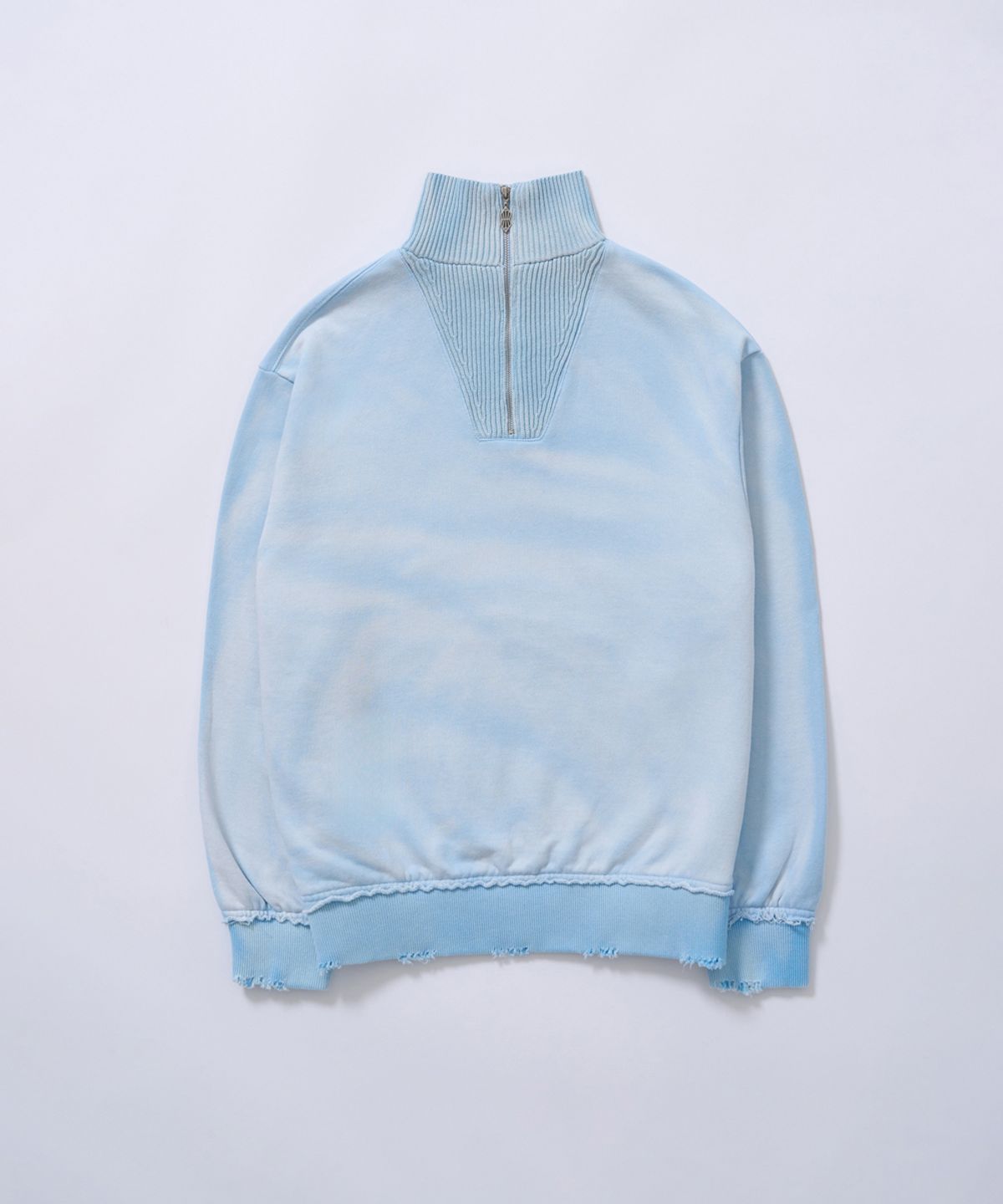 졸리앙볼(JOLIEENVOL) QUARTERNECK KNIT POINT SWEATSHIRT (BLUE)