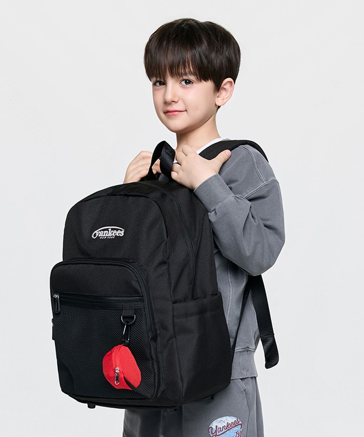 엠엘비 키즈(MLB KIDS) 메쉬 루키 백팩 NY (Black)